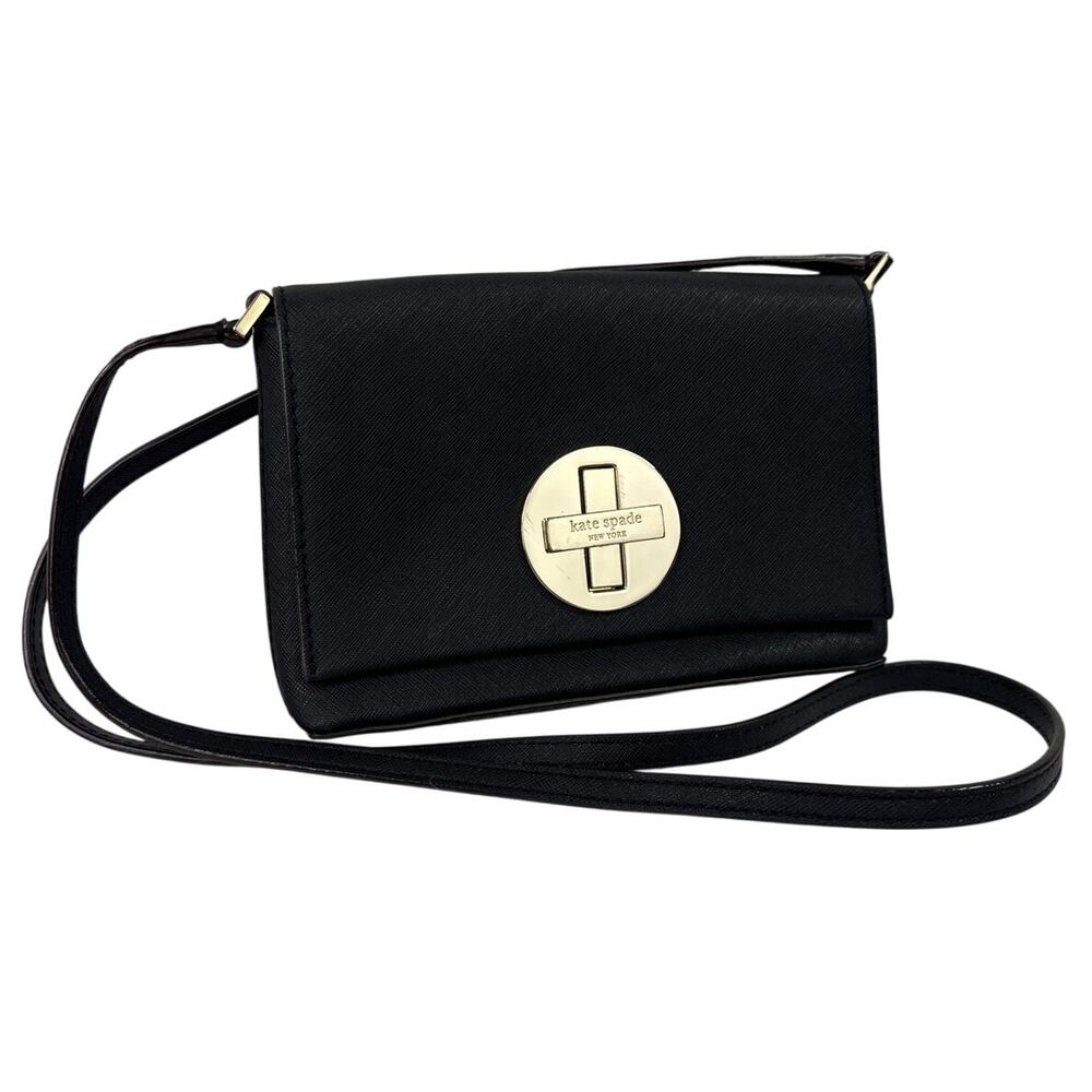 Kate Spade Small Leather Crossbody Bag, Black